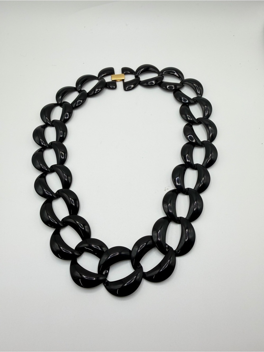 Black Chunky Link Necklace - Women Jewelry